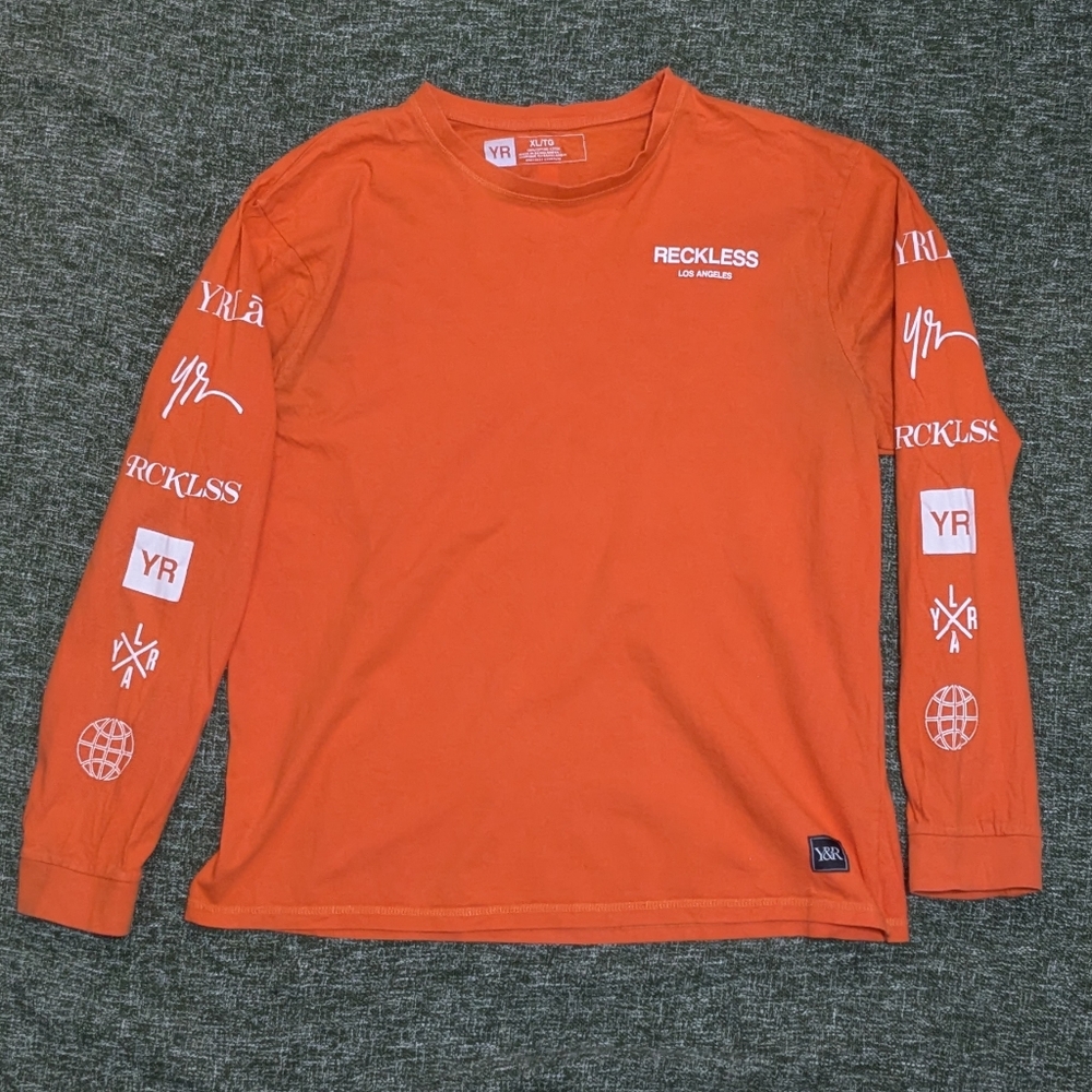 Young & Reckless Orange Long Sleeve Tee